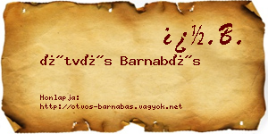 Ötvös Barnabás névjegykártya